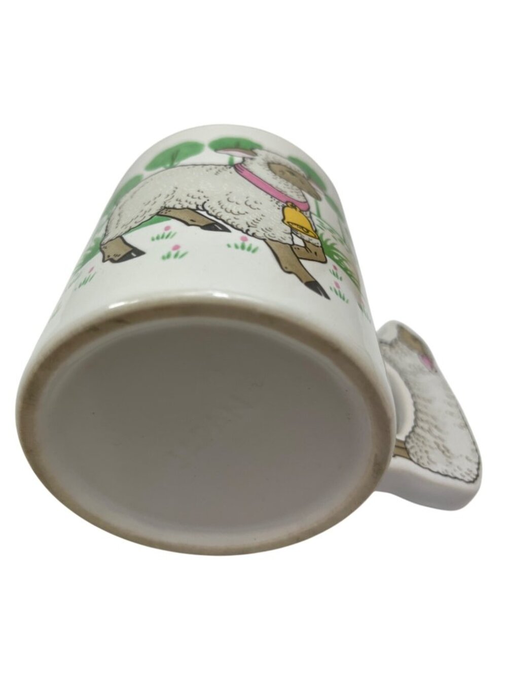 Vintage Ceramic Sheep Mug With 3D Handle Design & Pastoral Scene 16b - Picture 5 of 5